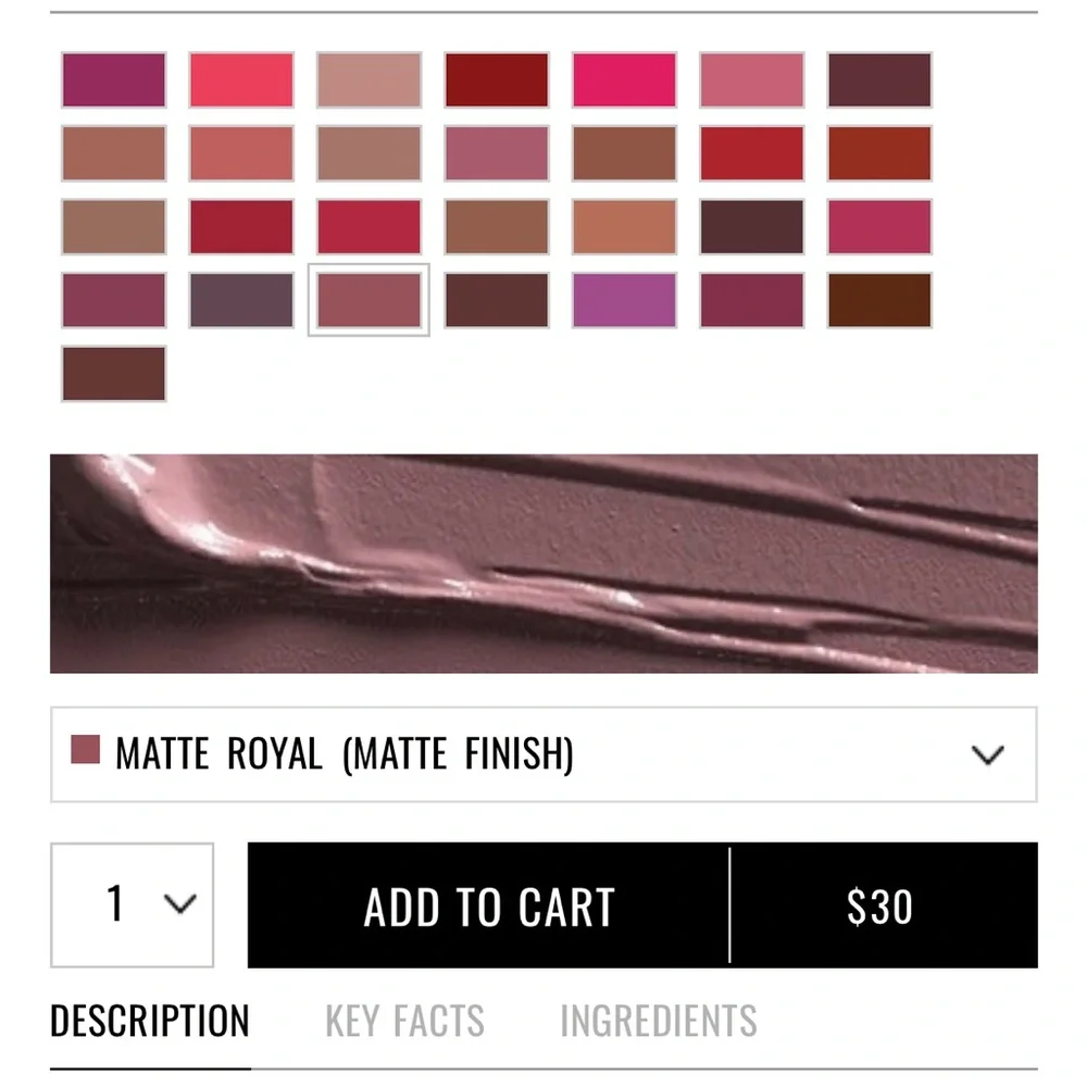 Il Makiage infinity long wear matte lip cream.